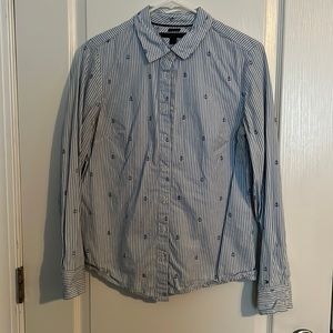 Tommy Hilfiger Anchor Button Down Casual Top
